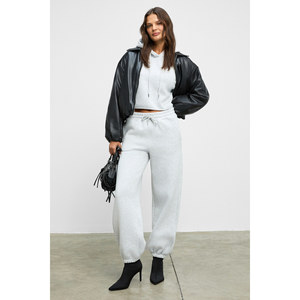 Ensemble deux pièces pour femme ETHIQUET AYATRE en coton biologique doublé polaire, à capuche, taille élastiquée, coupe classique - Product Image 3
