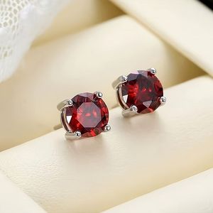Boucles d'oreilles en argent sterling 925 faites à la main avec grenat naturel bijoux à la mode pour cadeau de fête d'anniversaire - Product Image 1