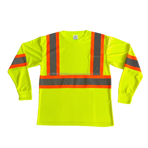 T-shirt de sécurité Dri Fit en gros, vêtements de travail haute visibilité, multifonctionnel, 260 g/m², chemise haute visibilité pour hommes, chemises de chantier réfléchissantes - Product Image 4