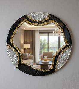 Wholesale Modern Design Resin <b>Mirror</b> Stylish <b>Decorative</b> <b>Wall</b> <b>Mirror</b> with Circle <b>Decorative</b> Design for Living Room & Bedroom Use - Product Image 6