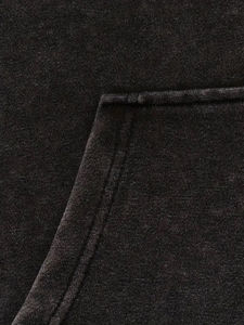 Fleece <b>Hoodie</b> Washed Blank Sweatshirts No StringsVintage Washed Distressed Zip-up <b>Hoodie</b> for Men Custom Logo Acid - Product Image 3