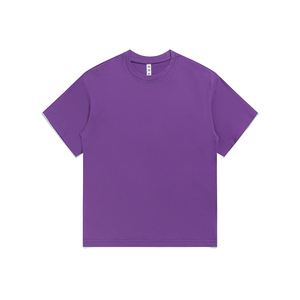 Camisetas de manga corta con cuello redondo y hombros caídos de algodón liso Multicolor para mujer, ropa deportiva para niños, camiseta para hombres - Product Image 2