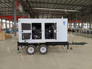 เครื่องกำเนิดไฟฟ้าดีเซลแบบเคลื่อนที่ 150-200kva สตาร์ทอัตโนมัติ ระบายความร้อนด้วยน้ำ เงียบพิเศษ พร้อมระบบ ATS ติดตั้งบนรถพ่วง ใช้งานกลางแจ้งในเมือง 3 เฟส 50/60hz - Product Image 5