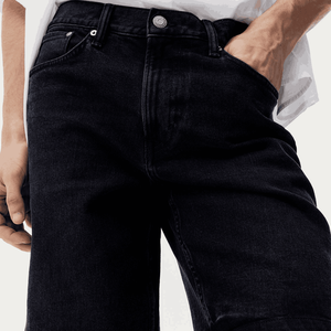 Shorts Vaqueros Bordados Lavados Estilo Urbano para Hombre, Shorts Holgados de Mezclilla Personalizados, Jorts de Mezclilla para Hombre, Novedad 2025 - Product Image 3