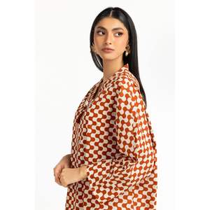 Conjunto Coordinado Estampado Ripple Crinkle IPST-44944, Blusa de Manga Tres Cuartos en Tela Crepé Informal para Primavera/Verano - Product Image 4