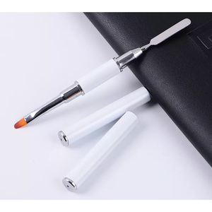 Pennello Professionale per Gel Unghie POLYGEL, Ovale, in Nylon, con Ghiera Ondulata, Compatibile con Gel UV, per Uso Estetico, Servizio Private Label - Product Image 1