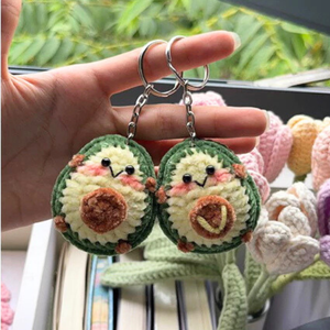 Porte-clés animal en crochet classique tissé à la main, pendentif amigurumi mignon, fonction de changement de couleur, fabriqué au Vietnam pour sac à dos, voiture - Product Image 3