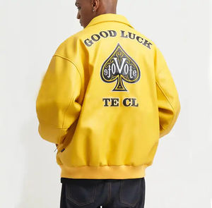 Chaqueta de Cuero Unisex Heavy Plus con Mangas Largas y Capucha, Chaqueta de Invierno de Alta Calidad con Logotipo Bordado Personalizado para Hombre - Product Image 5