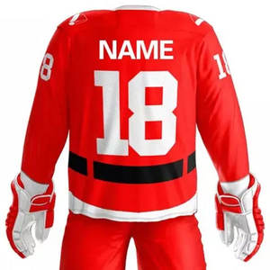 เครื่องแบบฮ็อกกี้น้ำแข็งทำจากโพลีเอสเตอร์100% สั่งทำ MOQ ต่ำ - Product Image 5