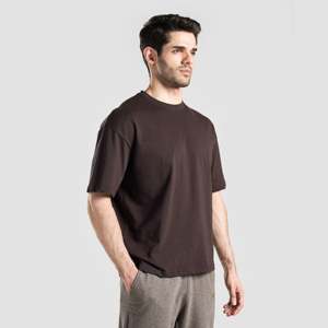 เสื้อยืด GA Prime ผ้าฝ้าย 100% 200 กรัม เจอร์ซีย์ สตรีทแวร์ลำลอง ทรงหลวม สีน้ำตาลพื้น พิมพ์ลายสกรีน คุณภาพพรีเมียม แบบอัดแน่น - Product Image 3