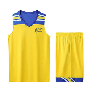 Uniformes de basket-ball imprimés en gros, design personnalisé disponible, tissu de haute qualité, séchage rapide, respirant, sans manches, couleurs personnalisées - Product Image 1