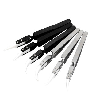 Pinzas de precisión de cerámica, juego de instrumentos Manual de acero inoxidable inverso resistente al calor antiestático para uso clínico, certificado CE - Product Image 1