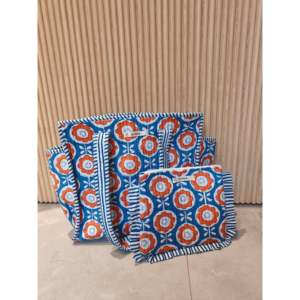 Handmade Florence Ladies Tote <b>Bag</b> Frill Pouch Water Resistant Straw <b>Material</b> Drawstring Cotton Polyester for Summer Spring - Product Image 2