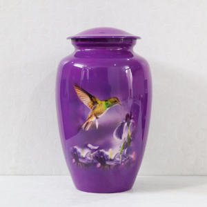 Urne funéraire en aluminium pour adulte avec fond blanc, 10 pouces, moderne et traditionnelle, religieuse, pour les cendres humaines, fournitures funéraires - Product Image 3