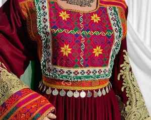 100% tela de alta calidad afgana Kuchi Tribal mujer boda vestido de novia encaje cremallera decoraciones sólido Afghani ropa de mujer - Product Image 3