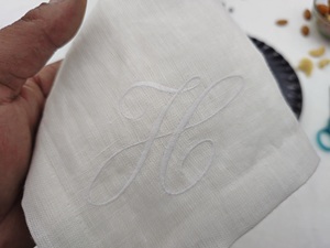 ผ้าเช็ดปากผ้าลินินสำหรับดินเนอร์งานแต่งงานงานทำมือออกแบบได้ตามต้องการผ้าลินินปักโลโก้สำหรับงานอีเวนต์วันหยุดและโอกาสพิเศษ - Product Image 5