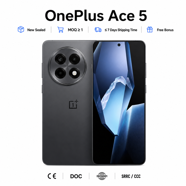 OnePlus Ace 5 CDMA Gaming Phone Octa Core Qualcomm Snapdragon 8 6500mAh Huge Battery 100W SuperVOOC 1.7 1.5K AMOLED 120Hz 50MP