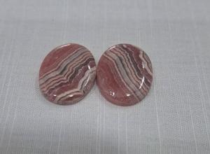 Par de cabujones de Rodocrosita únicos, fabricación de piedras preciosas sueltas para pendientes, joyería hecha a mano - Product Image 3