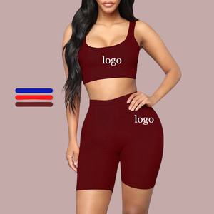 Nuevo conjunto de Yoga para mujer, 2 piezas de talla grande, ropa deportiva personalizada de Color, conjuntos de Fitness de gimnasio de alta elasticidad para mujer, secado rápido - Product Image 4