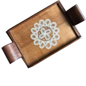 Équipement de restauration pour hôtels, restaurants, service de traiteur, plateau de service en métal avec finition émaillée verte, vaisselle, nourriture - Product Image 4