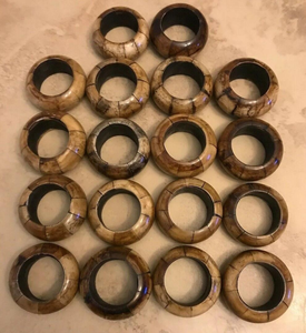 Servilleta de cuerno de búfalo de forma redonda muy pulida, hecha a mano, diseño clásico, servilleteros de cuerno de búfalo Natural, nuevo aspecto - Product Image 2