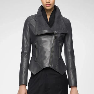 Venta al por mayor chaquetas de cuero genuino para hombres y mujeres moda motocicleta estilo cuero de vaca tallas grandes disponibles más fino 100% genuino - Product Image 1