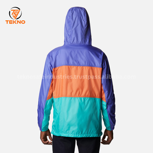 Chaqueta cortavientos para hombre, venta al por mayor personalizada, alta calidad, diseño de retazos, logotipo personalizado, bordado impreso, invierno, servicio OEM 2025 - Product Image 5