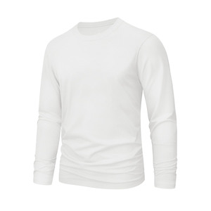 Unisex เสื้อยืดแขนยาวคุณภาพสูงโชว์ไหล่เสื้อยืดสีทึบสไตล์สตรีท - Product Image 5