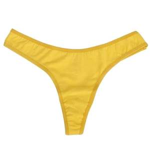 Fait sur mesure 100% coton couleur jaune taille basse dames string chaud meilleur prix Bangladesh - Product Image 1