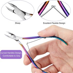 Multi-Color Stainless Steel <b>Cuticle</b> Nippers with <b>Pushers</b> for <b>Nail</b> Care & Finger Use by Life Care Instruments - Product Image 4