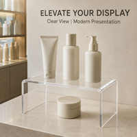 Support de présentation en acrylique transparent, étagère surélevée en acrylique en forme de U pour la présentation de figurines, d'objets de collection et de marchandises en détail