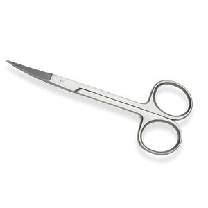 Tijeras alemanas de acero inoxidable para Iris, acabado en arena, hoja afilada quirúrgica médica curvada, tamaño de 4,5 pulgadas - Product Image 1