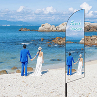 Drapeau publicitaire personnalisé en forme de larme, en polyester, populaire en 2026, pour bord de route, plage, jardin, extérieur, livraison rapide