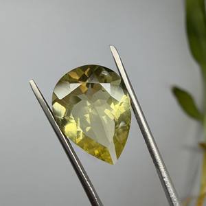 Quartz citron coupe poire de qualité supérieure 12*16MM pierre précieuse en vrac pour la fabrication de bagues, pendentif en gros - Product Image 5