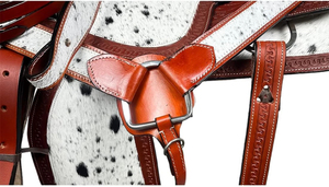 Arbre de selle en cuir Western Horse Saddle Tack OEM Style personnalisé Couleur Fibre de daim Origine Type de tambour Taille Selles de cheval - Product Image 2