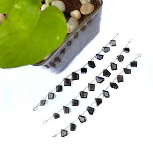 Haute qualité Quartz fumé facettes tranche forme perles perles de Quartz 8 pouces brin 10-15 MM taille pierre précieuse en gros - Product Image 3