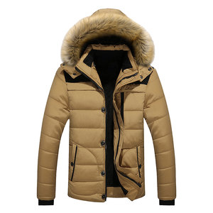 Parkas d'hiver chaudes pour hommes, vestes décontractées pour hommes, manteaux d'extérieur pour hommes, col montant uni, veste matelassée en coton pour hommes - Product Image 4