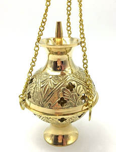 Brûleur d'encens Bakhoor DesignerGold, la plus haute qualité, en laiton artisanal, brûleur d'Oud arabe pour fournisseur en gros par l'Inde - Product Image 4