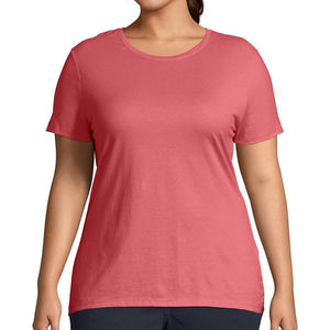 T-shirts à manches courtes grande taille pour femmes coupe ample à la mode sérigraphié décontracté t-shirts personnalisés Logo brodé personnalisé - Product Image 2