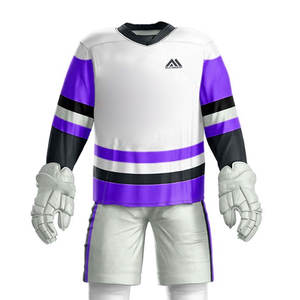 Uniforme d'équipe de hockey sur glace de haute qualité uniforme de hockey sur glace de couleur personnalisée 100% polyester pour la vente en ligne - Product Image 4
