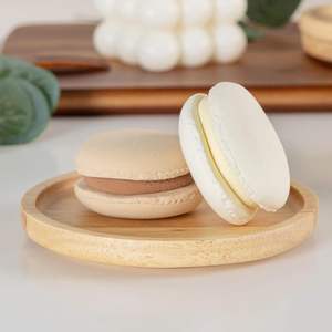 ชุดที่รองแก้ว4ชิ้นสำหรับเครื่องดื่มที่ทำจากไม้ถาดรองแก้วชาทรงกลมทำจากไม้ธรรมชาติตกแต่งสำหรับรับประทานอาหารในครัว - Product Image 4