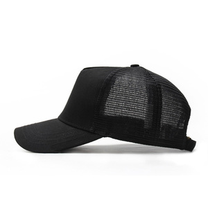 Sombrero de camionero de malla de ante vintage de alta calidad al por mayor, parche bordado con logotipo personalizado, sombrero de 5 paneles, gorra de béisbol, sombrero de camionero de malla - Product Image 2