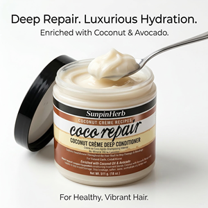 OEM <b>Coconut</b> Deep <b>Conditioner</b> for Black Hair Private Label Repair Treatment Moisturizing Curly Afro Hair Care Product - Product Image 3