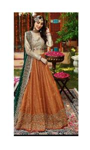 2022 Venta caliente diseñador indio pakistaní espejos de lámina dorada Lehnga seda red dorada Lehnga ropa de fiesta Choli ropa India - Product Image 5