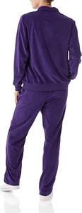 Women <b>Velour</b> Rhinestone Sweatsuit Set Ladies 2Piece <b>Tracksuit</b> ZipUp Jacket Elastic Waist Pants Athletic Outfit - Product Image 2