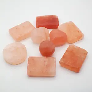 Opaal Oem Mineralen Kristallen Bol Oranje Cosmetisch Zout Steenzout Ronde Vorm Roze Zout Kristallen Badbal