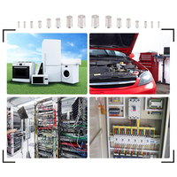 Kits de cosses à sertir en cuivre plaqué laiton, connecteurs de bornes à sertir, puissance électrique 250 V, 8 tailles AWG, manchons isolés, broches de cordon