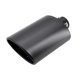 Tuyau d'échappement ovale de 57 mm, en acier inoxydable noir - Product Image 3