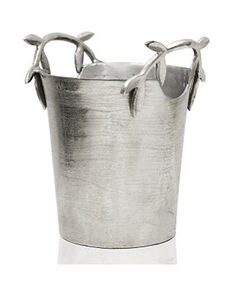 Support de bouteille de seau à glace de grande taille, refroidisseur de vin, Design martelé élégant, couleur argent, Logo personnalisé OEM, taille - Product Image 4