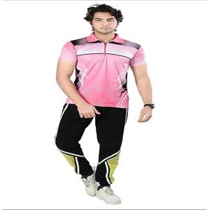 Top de algodón de manga corta a la moda para hombre para primavera y verano Camisa de punto con estampado digital 3D de solapa suelta - Product Image 2